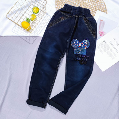 celana jeans antaly text cute ribbon (021206) celana anak (Only 6pcs)